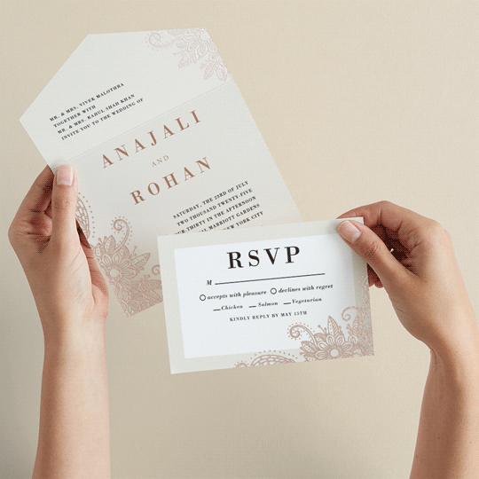 "Mandala Corners" - Savvy Wedding Invitations in Peony by Oma N. Ramkhelawan - Animated View