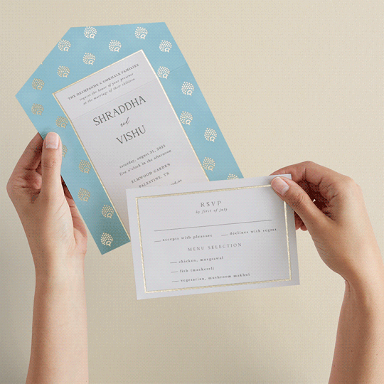 "Shraddha" - Savvy Wedding Invitations in Celestial by Deynaaz Daraei - Animated View