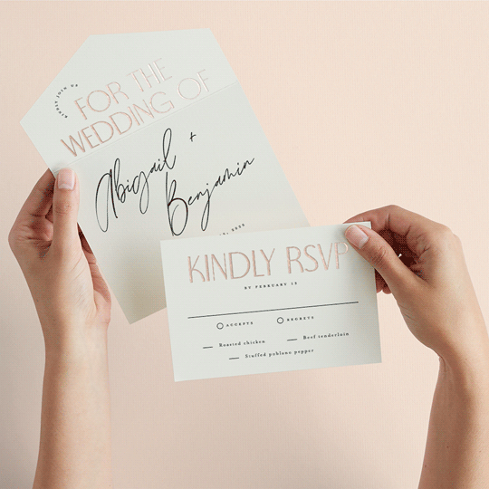 "Together" - Savvy Wedding Invitations in Cream Puff by Pixel and Hank - Animated View