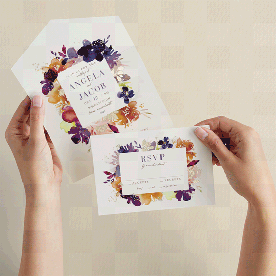 "Bouquet" - Savvy Wedding Invitations in Cream by Lori Wemple - Animated View