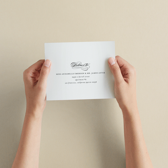 "Big City - New York City" - Savvy Wedding Invitations in Light Taupe by Hooray Creative - How it works