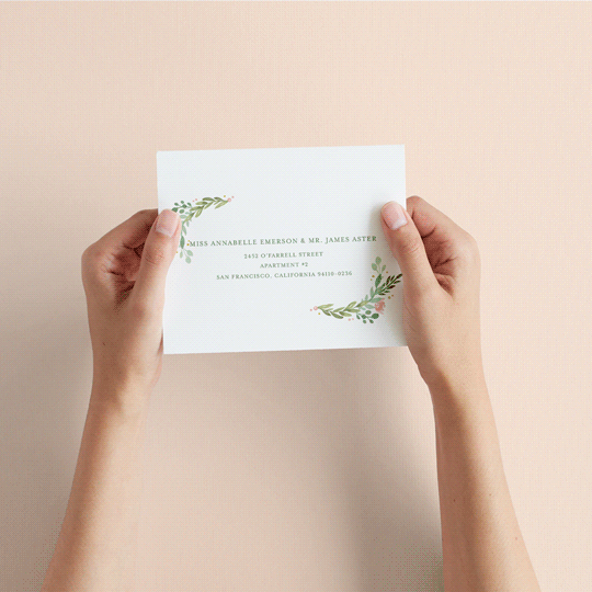 "Garden Glamour" - Savvy Wedding Invitations in Sage by Kristen Smith - How it works