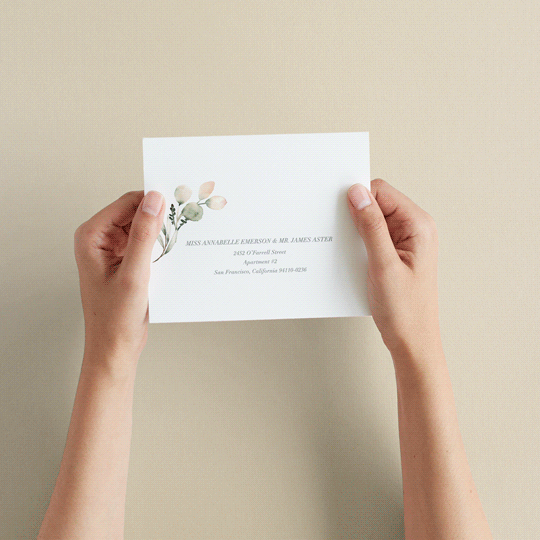 "Romantic Eucalyptus" - Savvy Wedding Invitations in Sage by Petra Kern - How it works