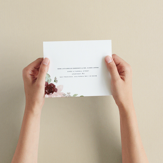 "Cascading Florals" - Savvy Wedding Invitations in Rouge by Leah Bisch - How it works