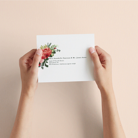 "Peonies Forever" - Savvy Wedding Invitations in Coral by Susan Moyal - How it works