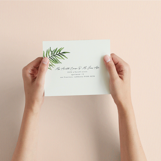 "Tropical Vows" - Savvy Wedding Invitations in Jade by Chris Griffith - How it works