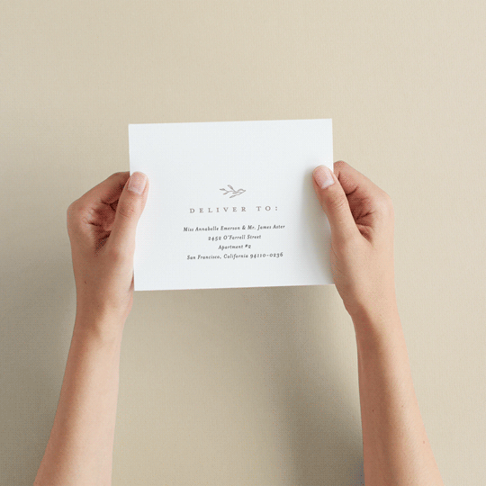 "Winter Wreath" - Savvy Wedding Invitations in Fog by Pixel and Hank - How it works