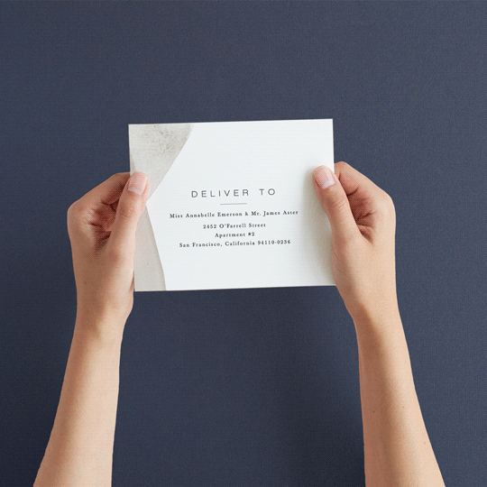"Gossamer" - Savvy Wedding Invitations in Sandstone by Kate Ahn - How it works