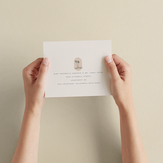 "Sunset Beach" - Savvy Wedding Invitations in Sand by Owl and Toad - How it works