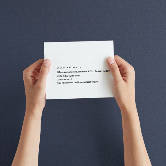 "Make it official" - Savvy Wedding Invitations in Panda by Lea Delaveris - How it works