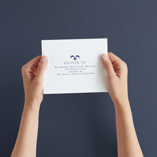 "Topkapi" - Savvy Wedding Invitations in Cobalt by Nazia Hyder - How it works