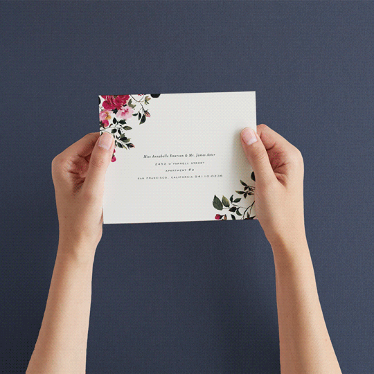 "Rose Garden" - Savvy Wedding Invitations in Magenta by Leah Bisch - How it works