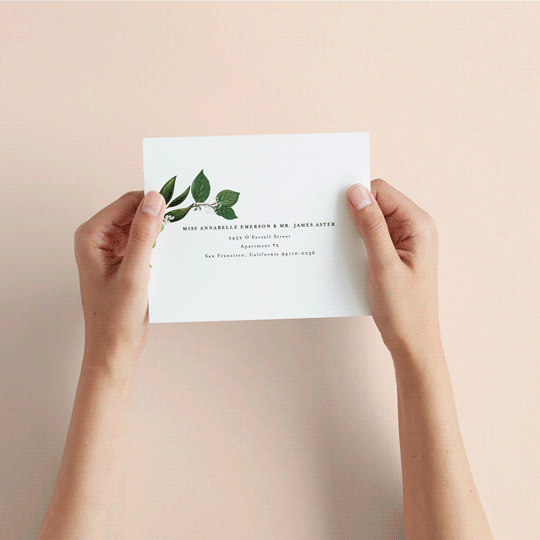"Greenery" - Savvy Wedding Invitations in Fern by Susan Moyal - How it works