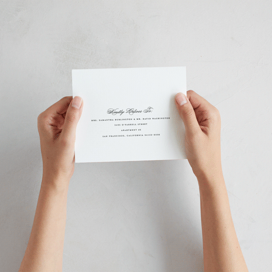 "Classically Elegant" - Savvy Wedding Invitations in Snow by Brandy Folse - How it works