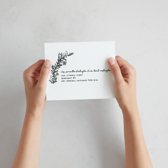 "Botanical Crest" - Savvy Wedding Invitations in Ink by Kelly Watkins - How it works