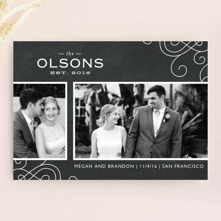 "Slideshow" - Wedding Announcements in Chalkboard by Oscar and Emma - Karly Depew - Front
