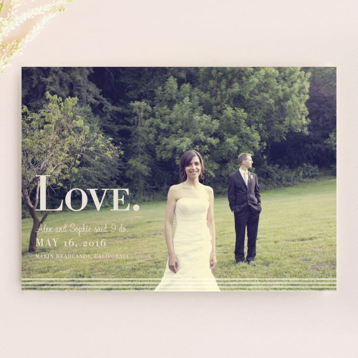 "Nostalgia" - Wedding Announcements in Cotton by Emily Ranneby - Front