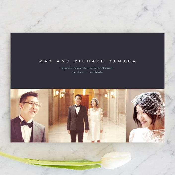 "High Style" - Wedding Announcements in Peacock by kelli hall - Front
