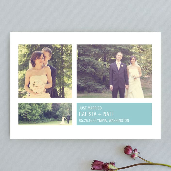 "Modern Geometric Group   " - Wedding Announcements in Sky by Precious Bugarin Design - Front