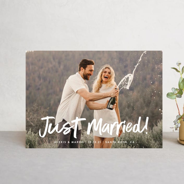 "Do This" - Wedding Announcements in Silk by Olivia Raufman - Front