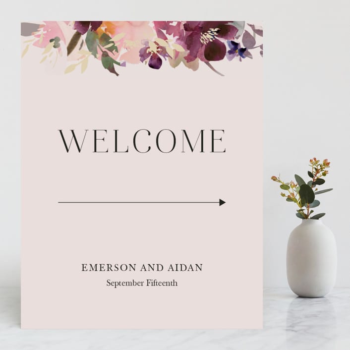 "Fleur" - Large Signs in Blush by Lori Wemple - Front