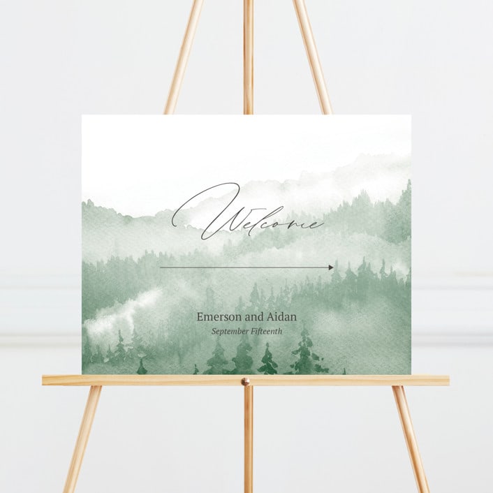 "Over the mountains" - Large Signs in Fern by Helen Halik - Front