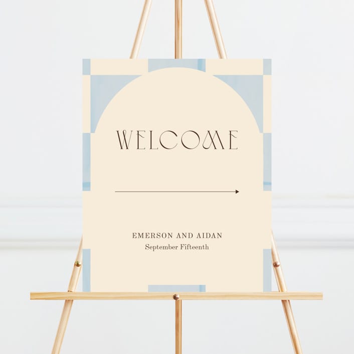 "Checker Wash" - Large Signs in Ivory by Baumbirdy - Front