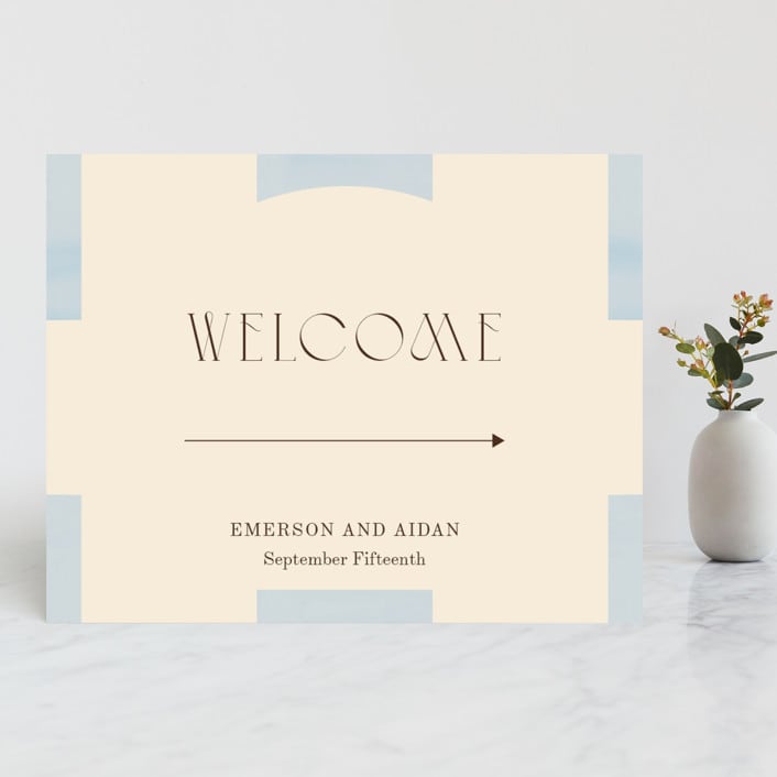 "Checker Wash" - Large Signs in Ivory by Baumbirdy - Front