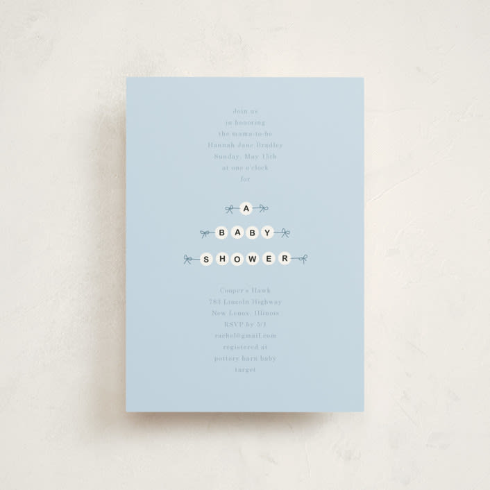 "Mom Era" - Baby Shower Invitations in Aqua by Baumbirdy - Front