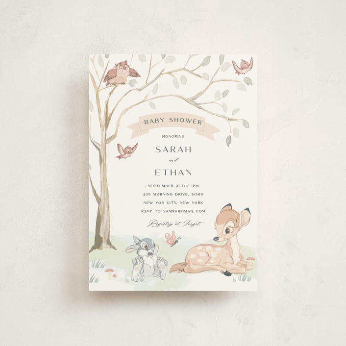 "Disney's Sweet Bambi" - Baby Shower Invitations in Sunshine by Teju Reval - Front