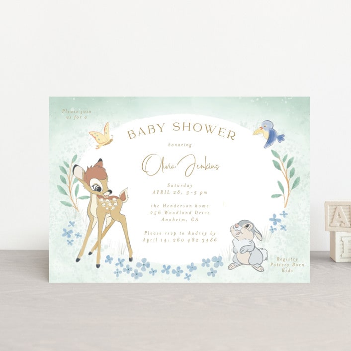 "Disney's Bambi Forest" - Baby Shower Invitations in Forest by frau brandt - Front