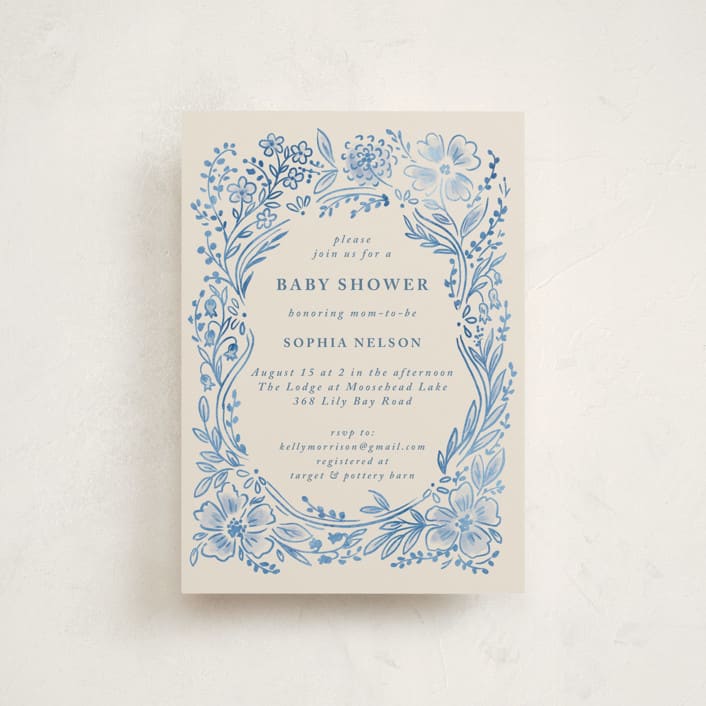 "Baby Frame" - Baby Shower Invitations in Frost by Petra Kern - Front
