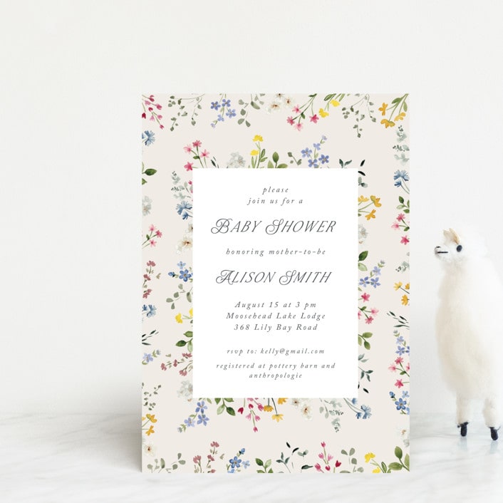 "belle" - Baby Shower Invitations in Meadow by Petra Kern - Front