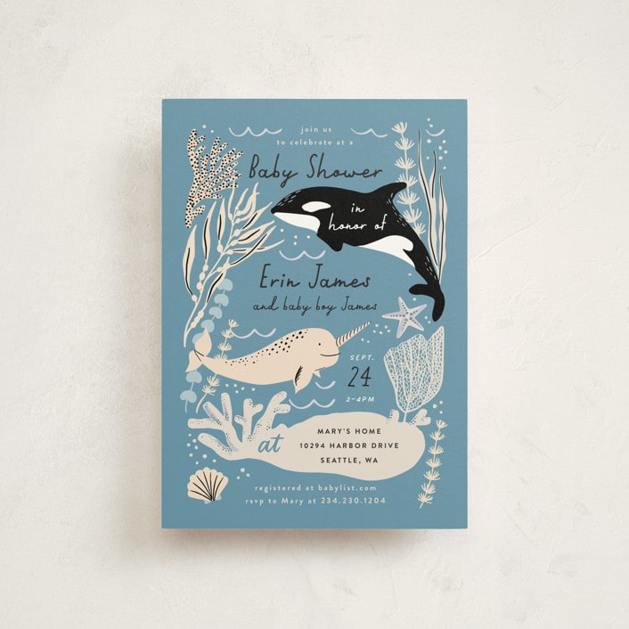 "Under the Sea Creatures" - Baby Shower Invitations in Ocean by Alethea and Ruth - Front