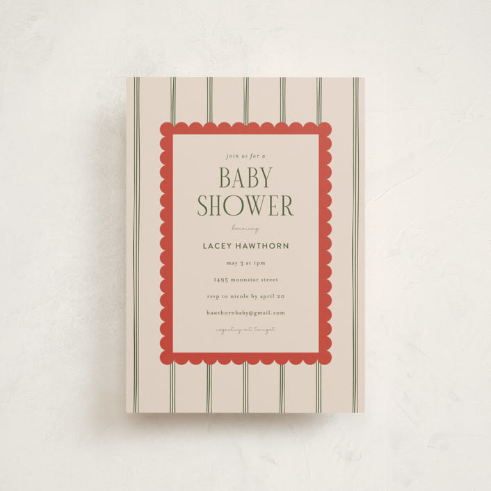 "Prep Room" - Baby Shower Invitations in Taupe by Ashlee Townsend - Front