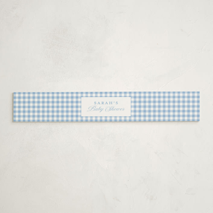 "Painted Bow" - Baby Shower Belly Bands in Sky by Teju Reval - Front