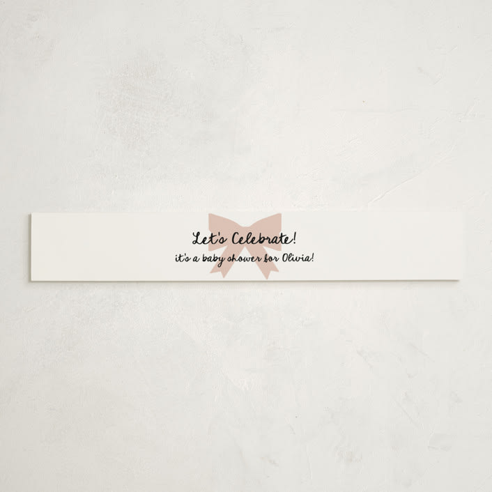 "Gift" - Baby Shower Belly Bands in Blush by AK Graphics - Front