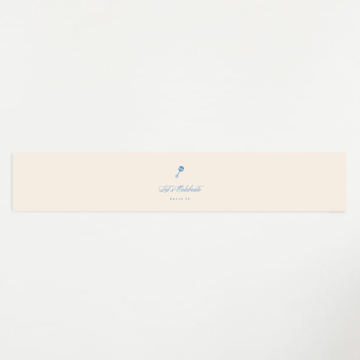 "Classic Start" - Baby Shower Belly Bands in Powder Blue by Carolyn MacLaren - Front