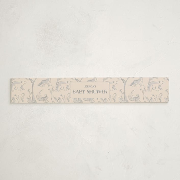"Forest Toile" - Baby Shower Belly Bands in Bamboo by Teju Reval - Front
