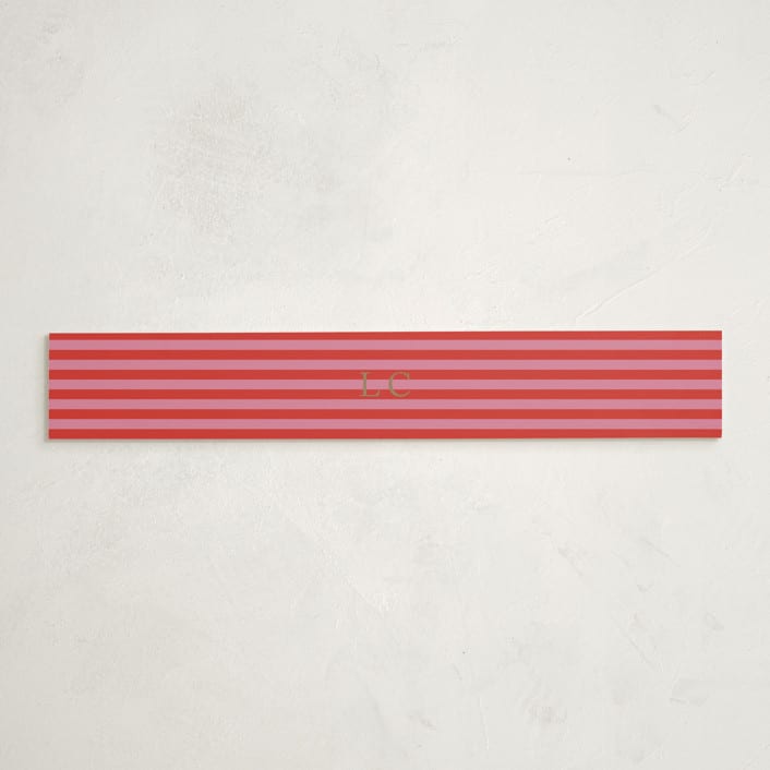 "Striped Baby Buggy" - Baby Shower Belly Bands in Rose by mo kelley - Front