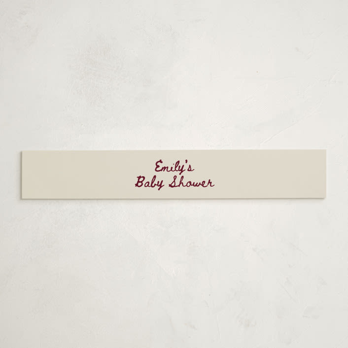 "Bow Corners" - Baby Shower Belly Bands in Rosewood by Cass Loh - Front