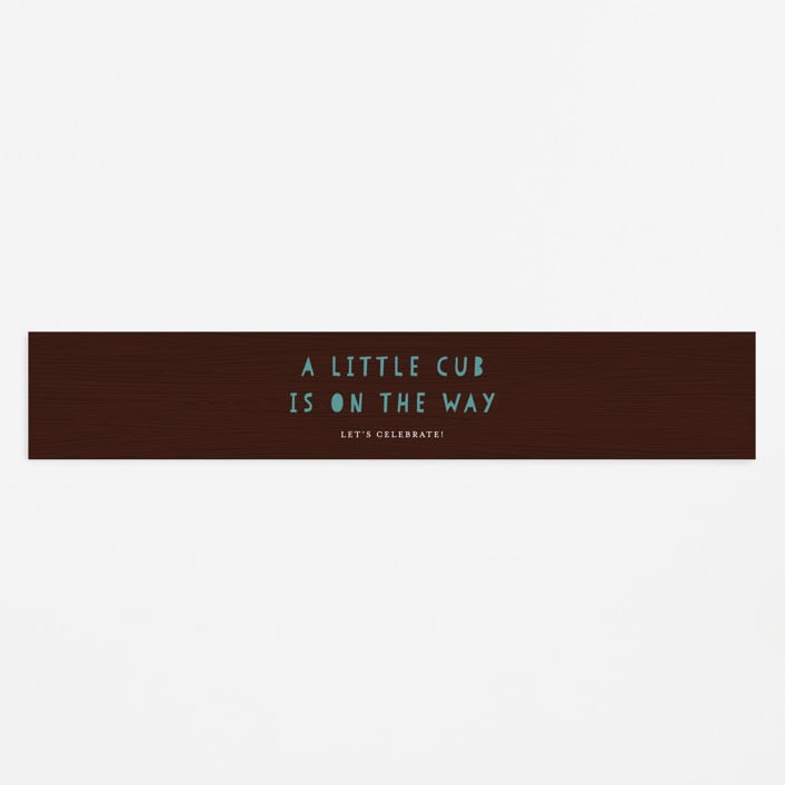 "Woodland Type" - Baby Shower Belly Bands in Birch by Erica Krystek - Front