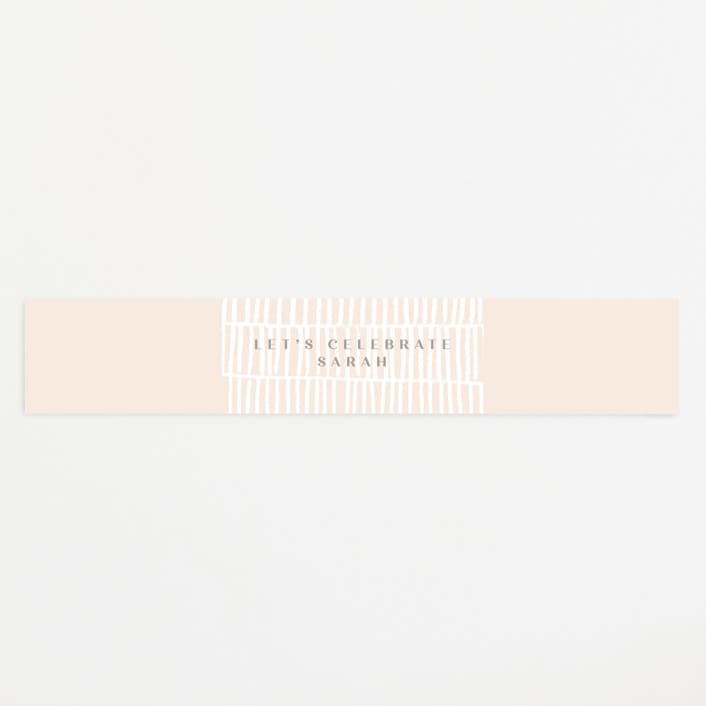 "Lil Pumpkin" - Baby Shower Belly Bands in Blush by Creo Study - Front