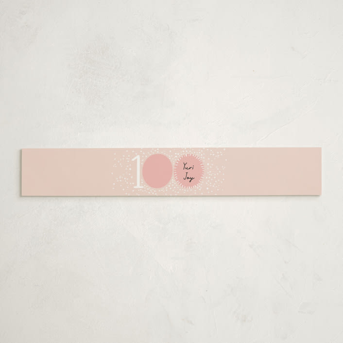 "100 days" - Baby Shower Belly Bands in Blush by Alethea and Ruth - Front