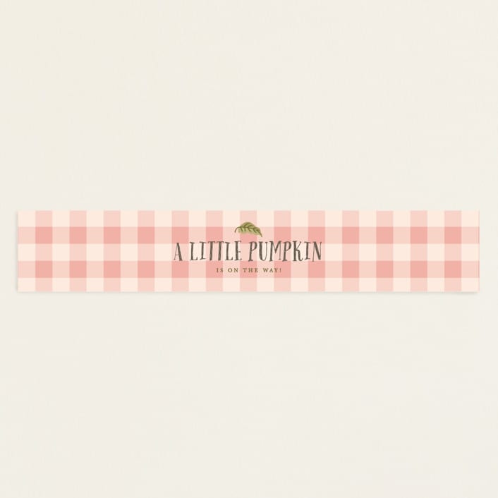 "Autumn Pumpkin" - Baby Shower Belly Bands in Peach by Karidy Walker - Front