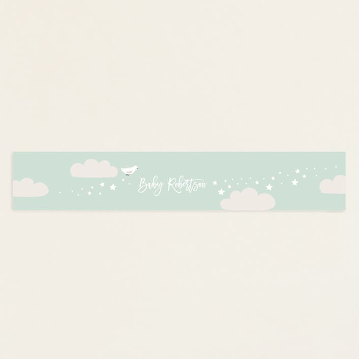 "baby balloon ride" - Baby Shower Belly Bands in Seafoam by peetie design - Front