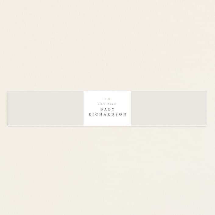 "Classic Book Request" - Baby Shower Belly Bands in Baby Powder by Minted - Front