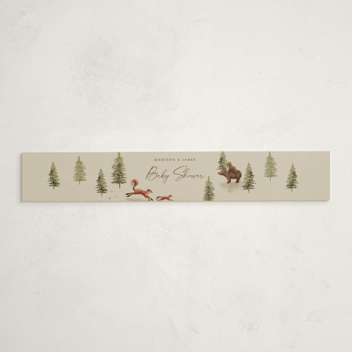 "Forest Adventure" - Baby Shower Belly Bands in Olive by Elly - Front