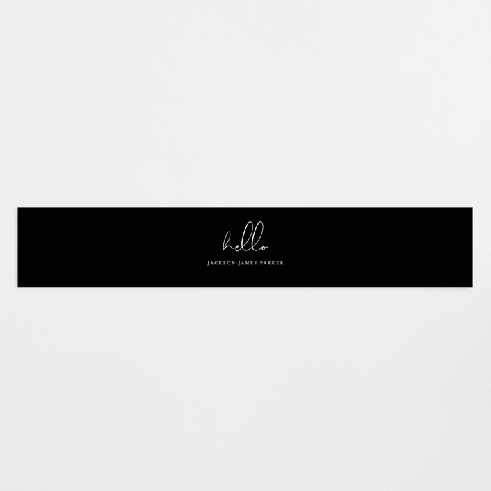 "Just Me" - Baby Shower Belly Bands in Midnight by Lehan Veenker - Front