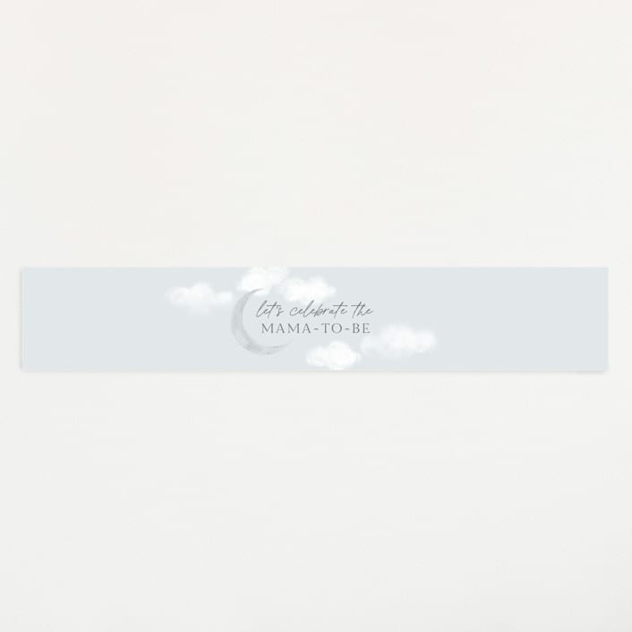 "Moondust" - Baby Shower Belly Bands in Cloud by Everett Paper Goods - Front